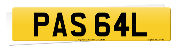 Registration number PAS 64L